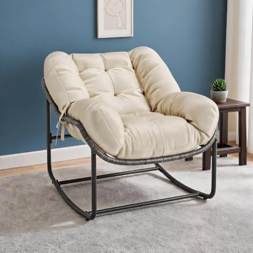 IDEALHOUSE Oversized Papasan Rocking Chair