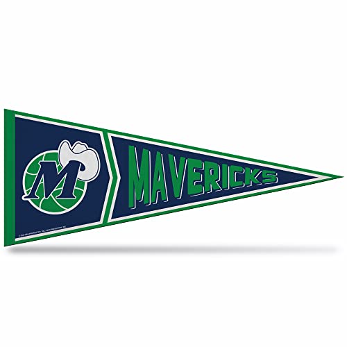 Rico Industries NBA Basketball Dallas Mavericks Retro 12" x 30" Felt Wall Décor Pennant - Great for Home/Bed Room/Man Cave Décor
