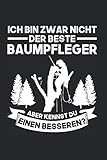  Ich Bin Zwar Nicht Der Beste Baumpfleger Aber Kennst Du Kennst Du Einen Besseren: Baumpfleger & Holzfäller Notizbuch 6\'x9\' Baumkletterer Geschenk Für Waldarbeiter
