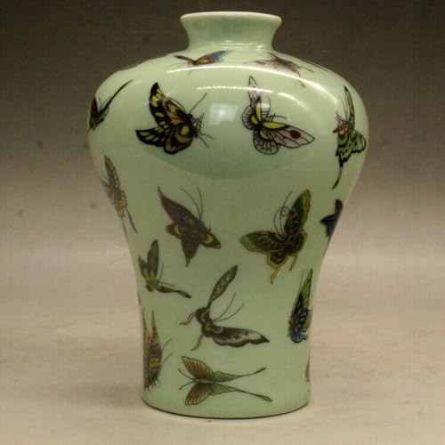 6.3" Chinese Famille Rose Porcelain Qing Guangxu Butterfly Design Vase