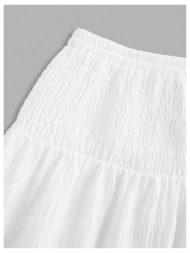 SOLY HUX Women's Summer Ruffle Maxi Skirt Shirred Elastic Waist A Line Flowy Vacation Long Skirts3