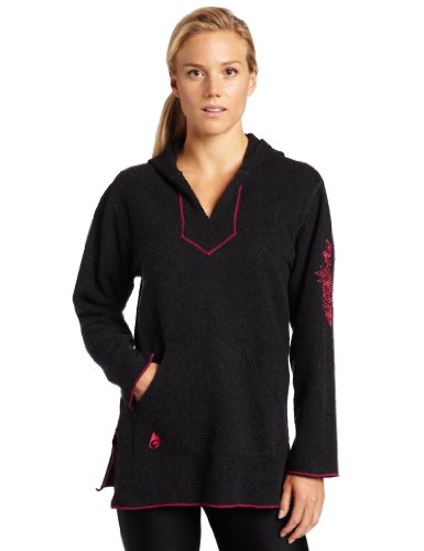 Hot Chillys Women's Barrio Tj Hoodie,Carbon/Razzle,X-Large #TOP4