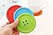 Fanku 1PC Colorful Silicone Button Coaster Cup Drinks Holder Mat Tableware Placemat