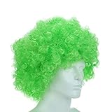 ボンバー アフロ ウィッグ 男女兼用 コスプレ コスチューム用小物 パーティー ハロウィン仮装 ピエロかつら (グリーン)