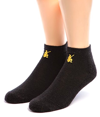Warrior Alpaca Socks - Unisex Non-Skid Yoga Crew Alpaca Wool Sock - Ankle High (Black Large) #TOP1