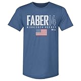 500 LEVEL Brock Faber Minnesota USA Elite Men's Premium T-Shirt (Tri Royal, Large)