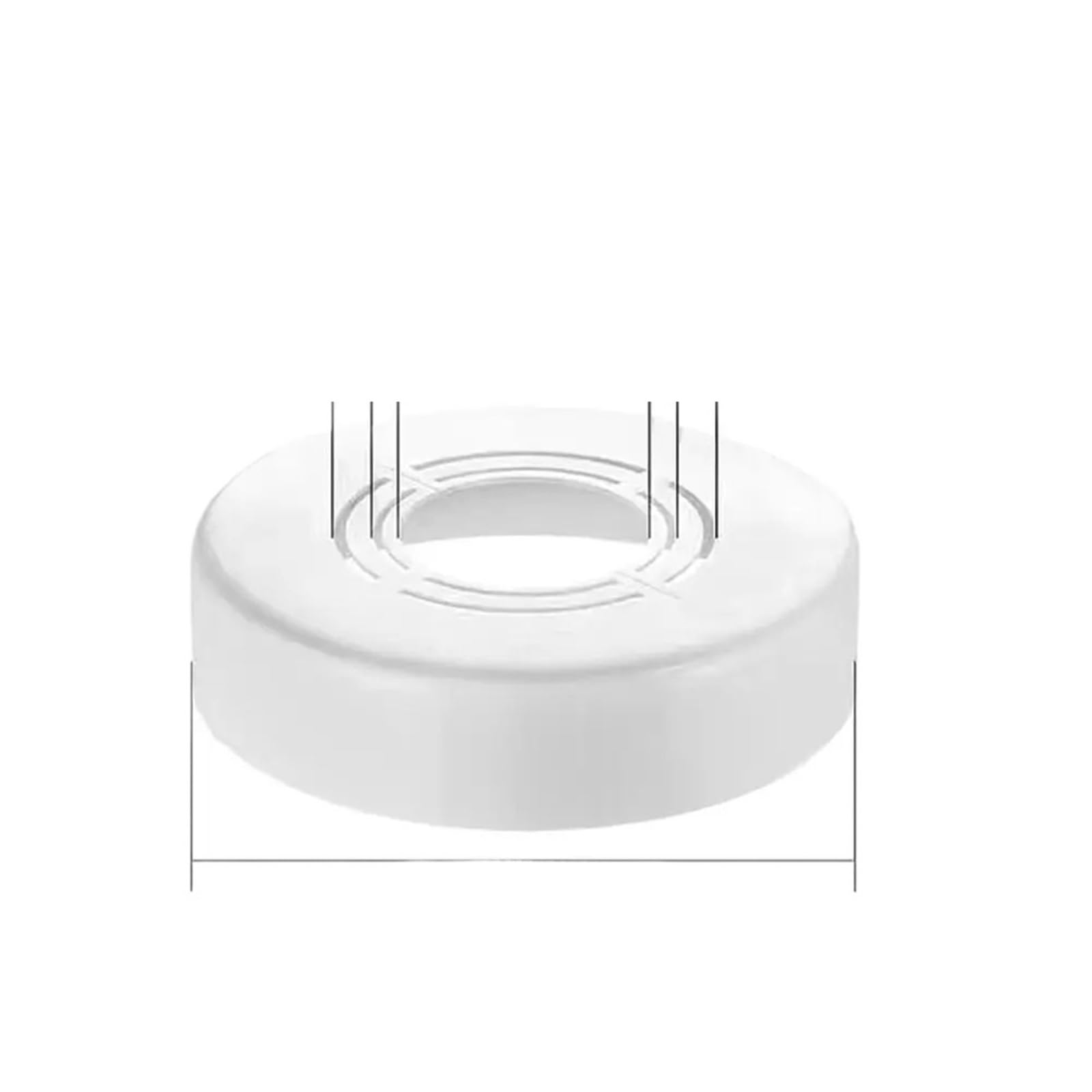 Dasjkdi White-7X3cm 2Pcs Useful Abs Shower Faucet Cover Adjustable Plating Decorative Wall Flange For Wall Holes(White-7X3cm)
