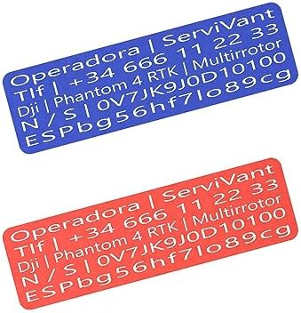 ● Pack of 2 ● Identification Plate for Drones ● Plates for Drone ...
