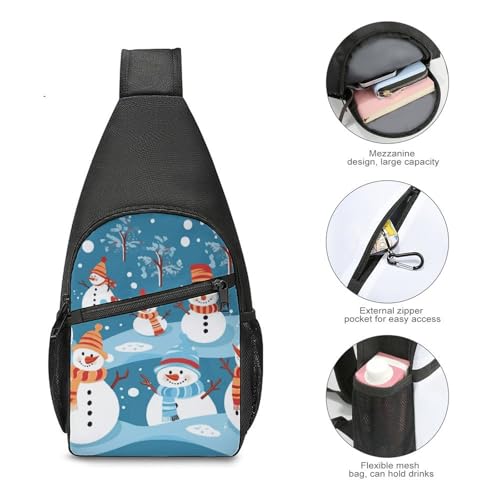 Bolso tipo sling casual para hombro y pecho unisex miniatura 5