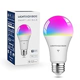 Lightinginside Smart Light Bulbs 100W Equiv., 1350LM 11W Smart Bulb Works with Alexa/Google Home/Smart Life, A19 E26 RGBCW Color Changing, No Hub Required, 2.4G WiFi Bluetooth Bulb, ETL Listed, 1PC