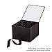 Hallmark Medium Gift Box with Lid and Shredded Paper Fill (Black 7 inch Box) for Weddings, Graduations, Birthdays, Father's Day, Groomsmen Gifts, All Occasion