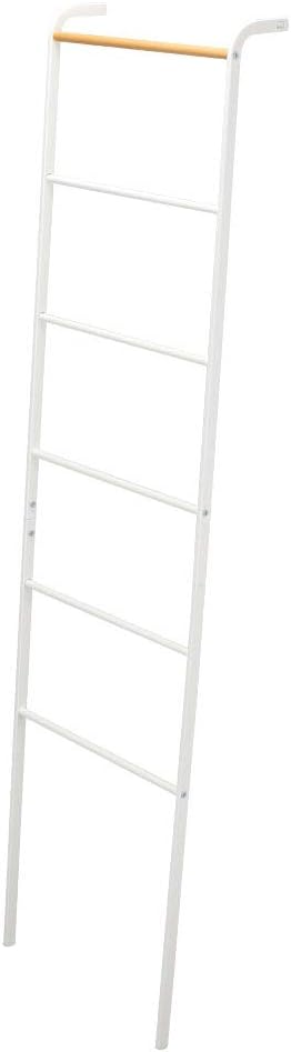 Porte-Vêtements Yamazaki Tower Leaning Ladder - Blanc - 160 Cm - Bois Et Métal
