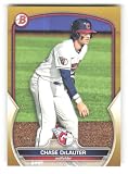 2023 Bowman Prospects Gold #BP-103 Chase DeLauter 40/50 Cleveland Guardians MLB Baseball Trading Card