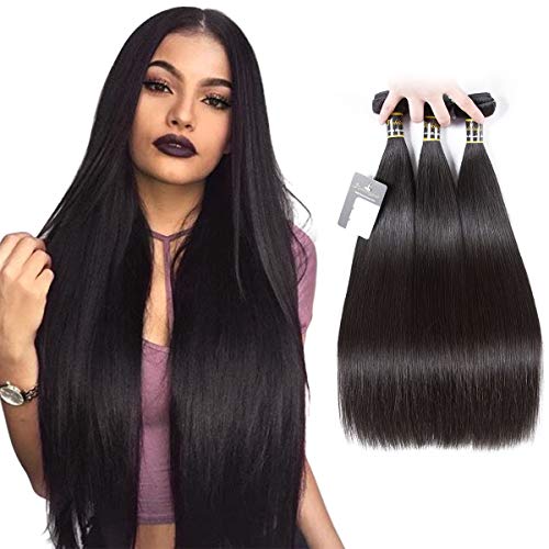 Puddinghair Brazilian Straight Bundles Virgin Human Hair 3 Bundles(16