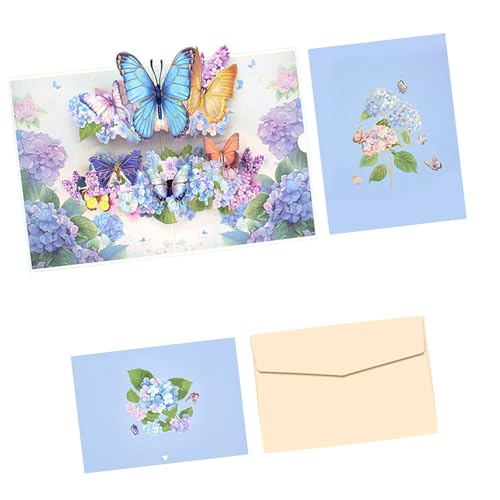 Teachers Day Greeting Card Handmade Butterfly Paper Carving Greeting Card with Mailing Envelope for Birthday Anniversary Teacher