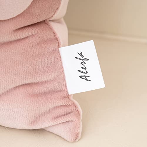 Alerfa 3D Flower Handmade Throw Pillow Cover Decorative Pink Velvet Pillowcase Cushion Cover With Hidden Zipper For Couch Bed Living Room Home Decor 12X20 Inches #TOP5