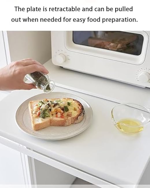 Kitchen countertop Pull-Out Storage Rack, Suitable for Microwave ovens, Coffee Machines, air fryers and blenders, Push-Pull Shelves for Easy Access, Save Storage Space Black