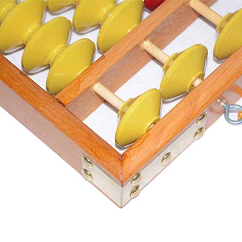 7 Colonne Non-Glissement Pendaison en Bois Boulier Chinois Soroban Outil EDucatif Calculatrice MathéMatique pour ETudiant Professeur