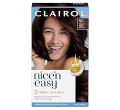 Clairol Nice'n Easy Crème, Natural Looking Oil Infused Permanent Hair Dye, 5C Medium Cool Brown, 1 Count (Pack of 1)