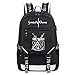 Produktbild WANHONGYUE Sword Art Online SAO Anime Cosplay Leuchtend Rucksack Schultasche Laptop Backpack mit USB-Ladeanschluss Schwarz / 11