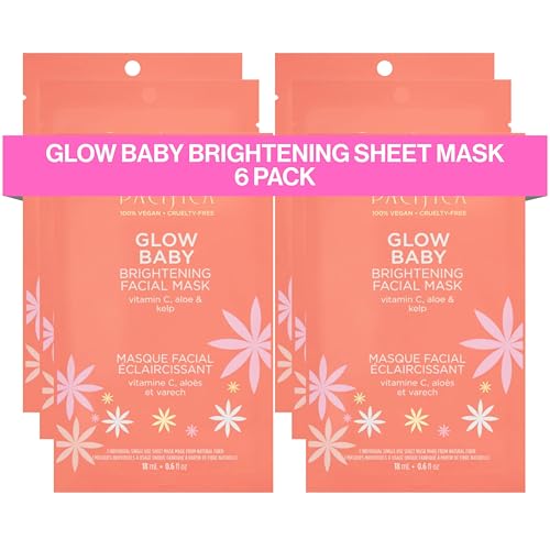 Pacifica Sheet Face Mask - 6 Pack - Glow Baby Brightening Facial ...