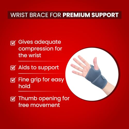 Image of Dr.Ortho Wrist Brace With Thumb,Wrist Hand Brace For Men & Women, Wrist Support | Support for Pain Relief & Stabilization | Lightweight Wrist Support for Arthritis, Sprains Pack Of 1 (Grey)