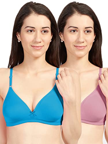Image of SONARI Omania Womens Non-Padded Cotton Polyester Bras - Solid, Non-Wired, Medium Coverage, Hand Washable (Pack of 2)