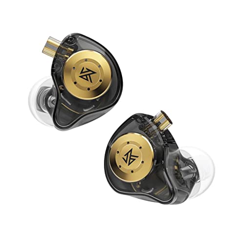 Image of Concept Kart Kz Edx Pro Iem Earphone, Hifi Stereo Special Dual Magnetic Circuit Dynamic Driver Resin Inlay Metal Process In-Ear Monitors Earbuds With 5N Ofc 2Pin Detachable Cable, Black