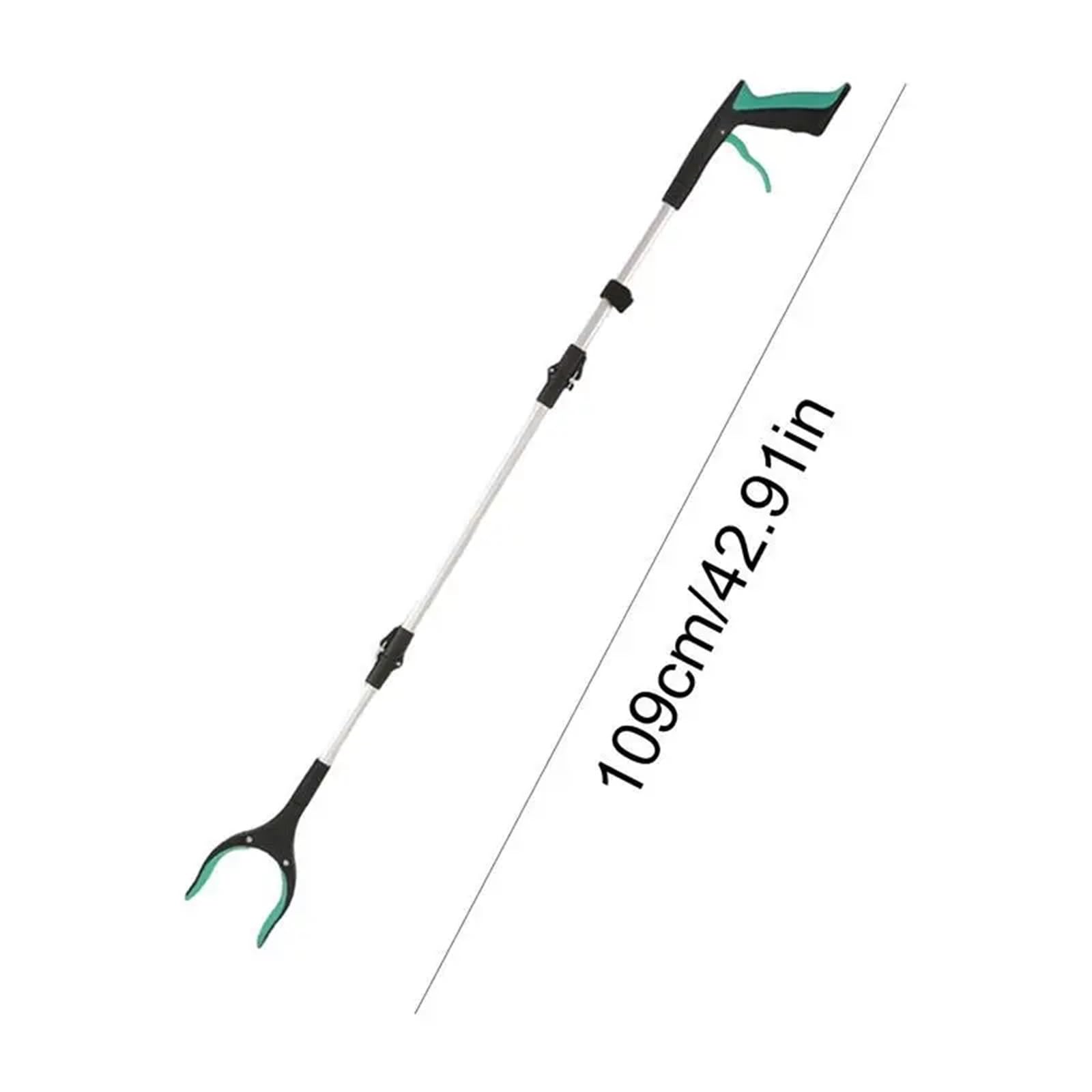 Reacher Grabber Tool, faltbare Pickup-Greifer for ältere Menschen, leichte, extra lange, handliche Müllklauen-Greifer, Pick-Up-Tools Für Zum Müllsammeln(Blue)