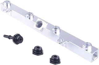 Aluminium K SERIES Heavy FUEL RAIL kit High Flow Injection fuel rail Compatible With K20 K24 RSX CIVIC SI,INTEGRA, EP3(Silver)