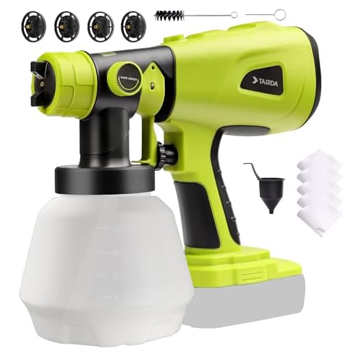 TAIRDA Cordless Paint Sprayer for Ryobi 18V Battery, Handheld HVLP Paint Sprayer with 1000ML Container, Electric Paint Sprayer for Painting Ceiling, Fence, Cabinets, Walls (NO Battery)