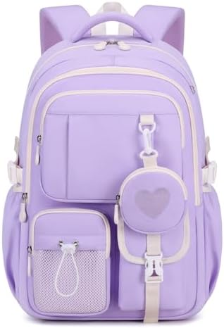 Tanou Sac a Dos Ecole Fille, Respirant Cartable Fille Primaire et...