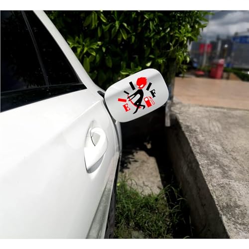 Image of Funny Car Stickers, High Gas Consumption Decal, Angry Boy Adjusting Fuel Gauge, Fuel Gage Empty Stickers for Cars, Van, Trucks, Car Decals for Women Men