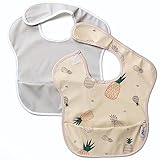 BABATÉ Kids - Pack 2 unidades Baberos bebe impermeables, Babero impermeable sin...