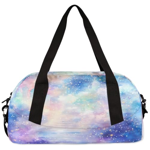 Custom Kids Sports Duffel Bag Pastel Gradient Texture Ballet Skirts Personalized Dance Gym Bag for Boys Girls Lightweight Weekender Travel Duffle Cheer Bag4