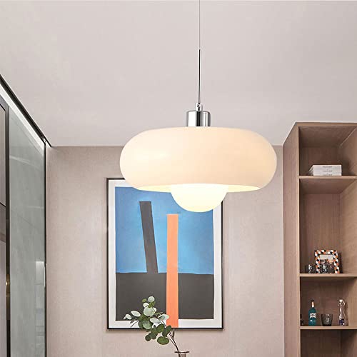Lampe suspendue moderne milieu du siècle orange nordique en verre