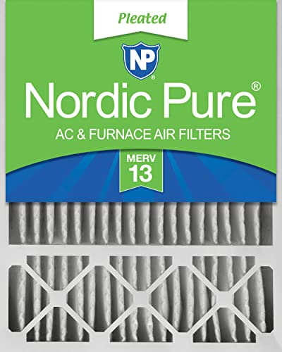 Image of Nordic Pure 20x25x5 Lennox Replacement MERV 13 Air Filter 1 Pack | Actual Size: 19 3 /4 x 24 3 /4 x 4 3 /8 Fits X6673 X6675 Made in USA, Advanced HVAC Filtration, Mid-Sized Airborne Particles