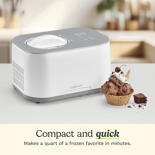 Image of Cuisinart Ice Cream Maker Machine, Automatic, No Pre-Freezing, 1-Qt