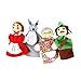 Dedo 4pcs / Set Caperucita Roja De Animales De Navidad Títeres De Juguetes Educativos Juguetes Muñeca De Dibujos Animados Cuentacuentos Marionetas Del Dedo De Los Cabritos Del Terciopelo Suave Dedo