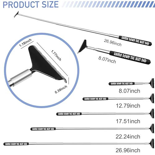 MAMAGIFTREE Christmas Hands Down The Best Dad | Funny & Practical Gifts for Father’s Day, Birthday or Retirement for Dad from Son, Daughter or Wife – Extendable Metal Back Scratcher with Soft Grip - Image 5
