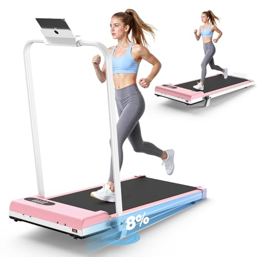 HomeFitnessCode Tapis de Course Pliable 2 en 1,10 km/h - Tapis de Marche, Moteur 2.5 HP- Walking Pad Électrique, Surface Large 43 cm, Télécommande, Écran...