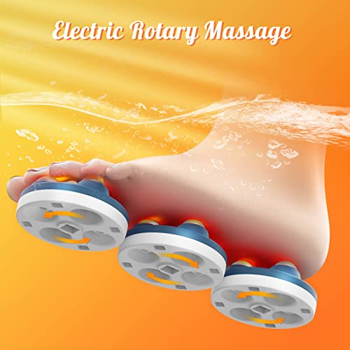 Rilvva Motorized Foot Spa with Heat, Bubbles and Massage, Collapsible Foot Bath Massager Includes Remote Control, Pedicure Foot Soak Tub for Stress Relief, Pedicure Foot Spa