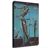 Burning Giraffe by Salvador Dali Wall Art Poster Surrealism Painting Canvas Print Living Room Pictur