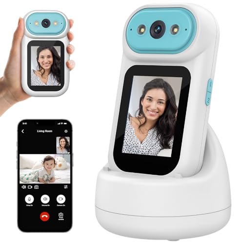 MYPIN Handheld Video Call Smart Indoor Camera, Nanny Baby Pet Camera, 2-Way Video Call 350°Pan for...