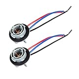 ZIMISI 2PCS 1157 LED Bulb Socket Plug, Turn Signal Brake Light Tail Light Socket Harness, Waterproof LED Bulb Base Plug Connector, Wire Harness Pigtail Socket Replacement for Most Cars