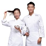WDBBY Herren Langarm Hotel Restaurant Catering Küche Kochkleidung Grill Kellner Arbeitskleidung Kochmantel (Color : Photo Color, Size : L)