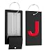 Luggage Tag Initial Bag Tag - Fully Bendable Tag w/ Stainless Steel Loop