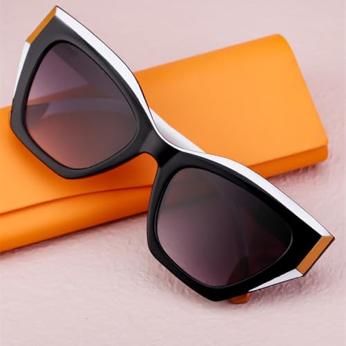 Lunettes de soleil carrées œil de chat pour femmes et hommes punk vintage