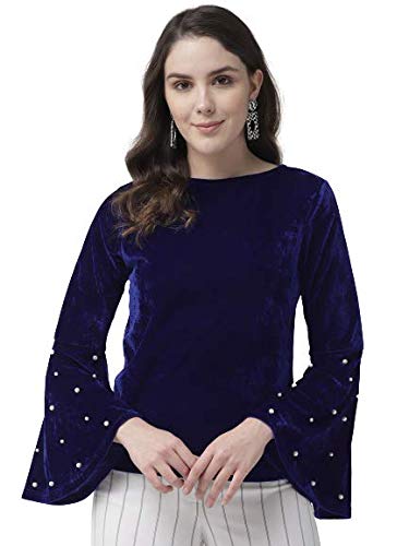 Royal blue velvet shirt Clearance