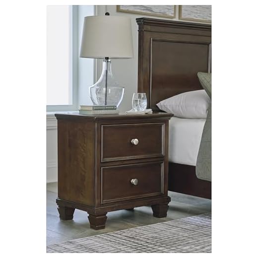 Classic 2 Drawer Nightstand in Dark Brown